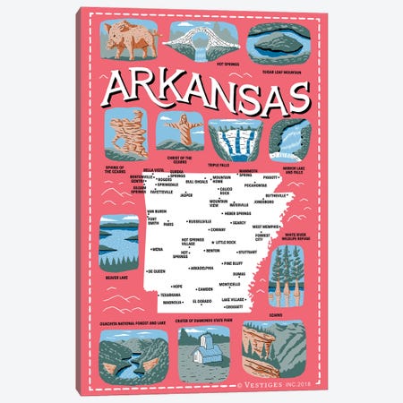 Arkansas Canvas Print #VSG7} by Vestiges Canvas Art Print
