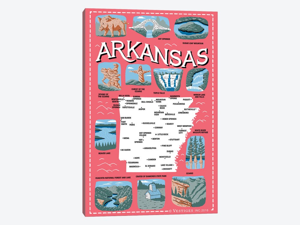 Arkansas by Vestiges 1-piece Canvas Artwork