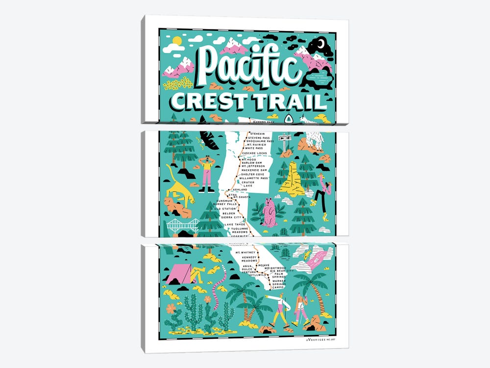 Pacific Crest Trail by Vestiges 3-piece Art Print