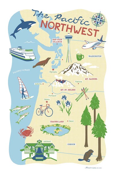 Pacific Northwest by Vestiges canvas print