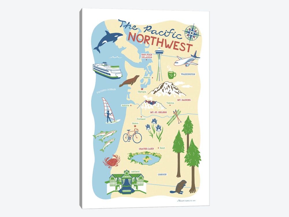 Pacific Northwest by Vestiges 1-piece Canvas Artwork
