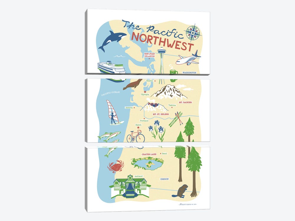 Pacific Northwest by Vestiges 3-piece Canvas Artwork
