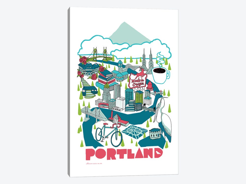 Portland by Vestiges 1-piece Canvas Print