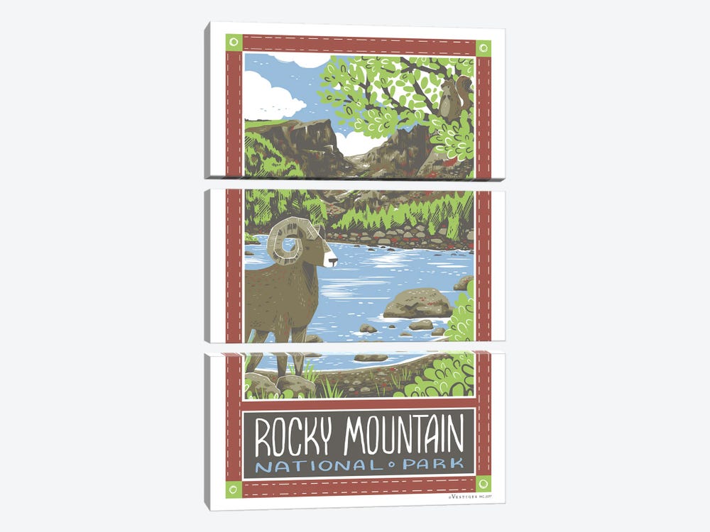 Rocky Mountain National Park by Vestiges 3-piece Art Print