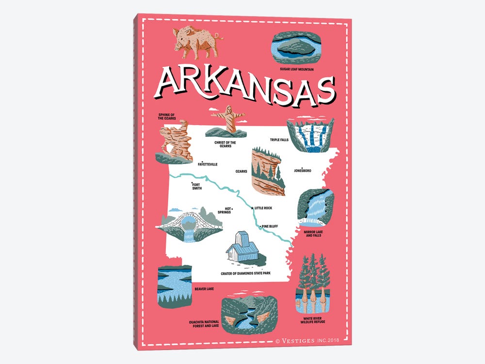 Arkansas II by Vestiges 1-piece Canvas Art Print