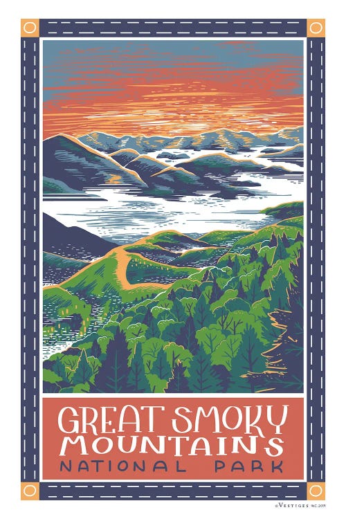 Smokey Mountains National Park by Vestiges wall art
