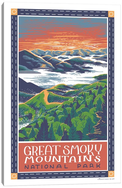 Smokey Mountains National Park Canvas Art Print - Great Smoky Mountains National Park Art