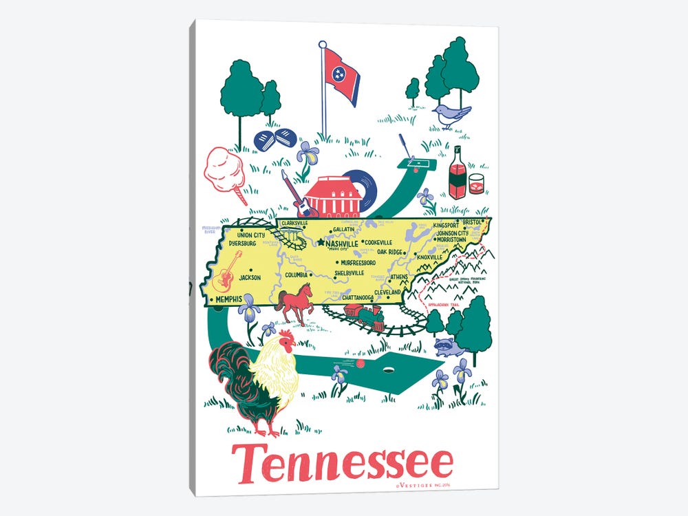 Tennessee II by Vestiges 1-piece Canvas Art Print
