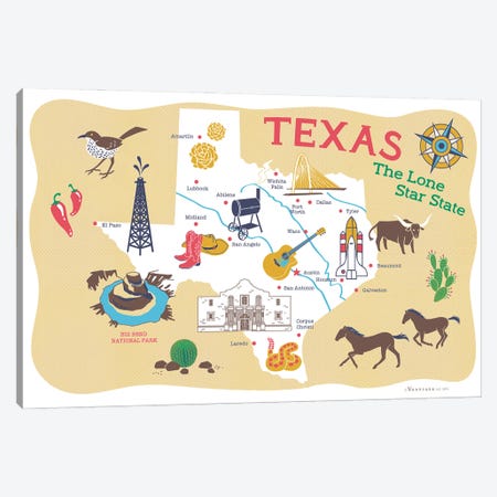Texas III Canvas Print #VSG99} by Vestiges Canvas Artwork