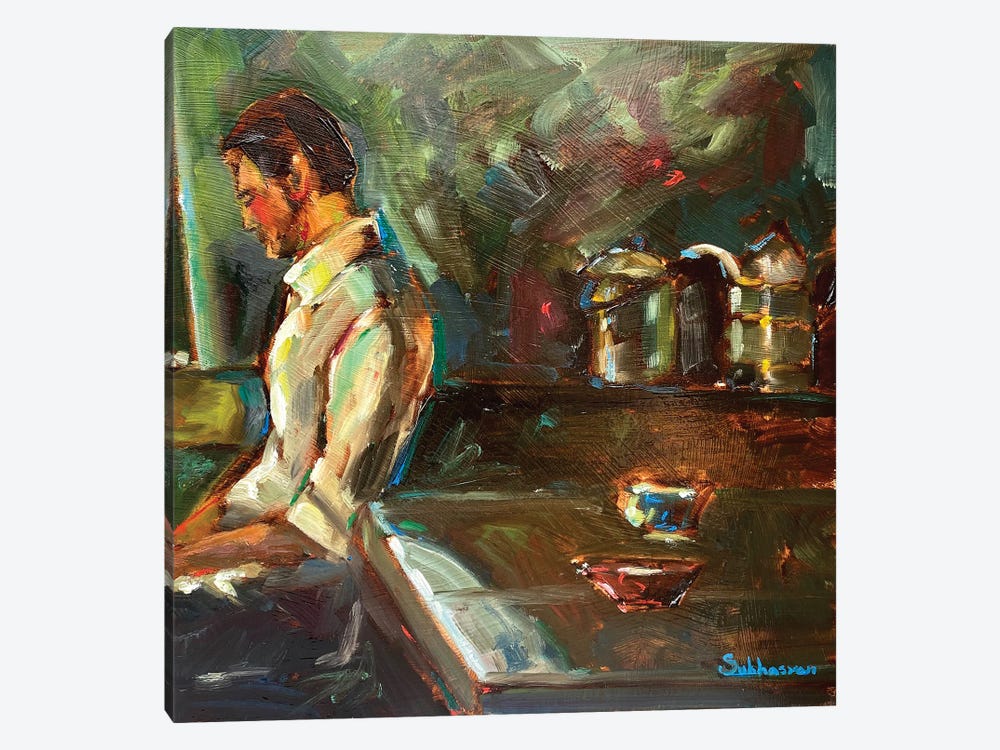 Young Man Sitting By The Window by Victoria Sukhasyan 1-piece Canvas Artwork