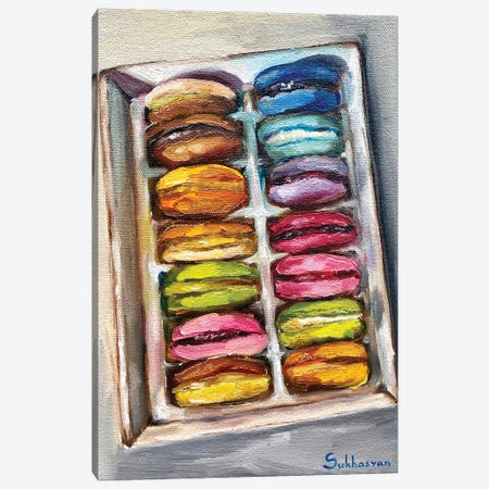 Still Life With The Box Of Macaroons Canvas Print #VSH101} by Victoria Sukhasyan Canvas Art Print