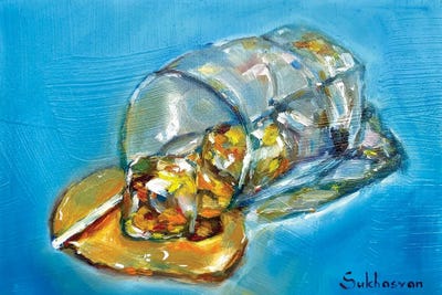 Still Life With Jack Daniels Whiskey And Ice Cubes by Victoria Sukhasyan acrylic art print