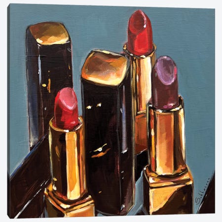 Still Life With Lipsticks Canvas Print #VSH104} by Victoria Sukhasyan Canvas Artwork
