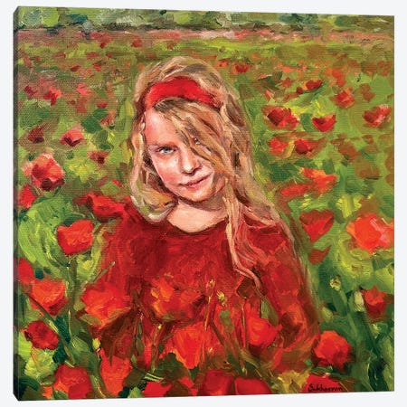 The Poppy Field Canvas Print #VSH105} by Victoria Sukhasyan Canvas Art