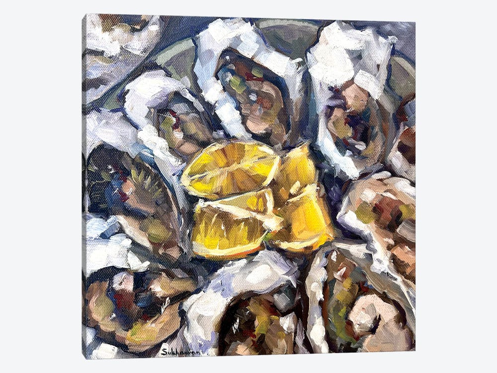 Still Life With Oysters And Lemons by Victoria Sukhasyan 1-piece Art Print