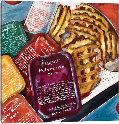 Still Life With Chick-Fil-A French Fries And Sauces Canvas Art Print - Food & Drink Still Life