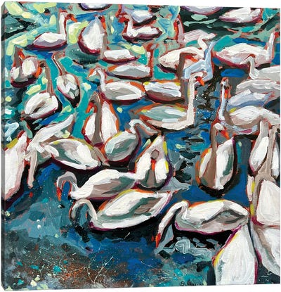 Swan Lake Canvas Art Print - Victoria Sukhasyan
