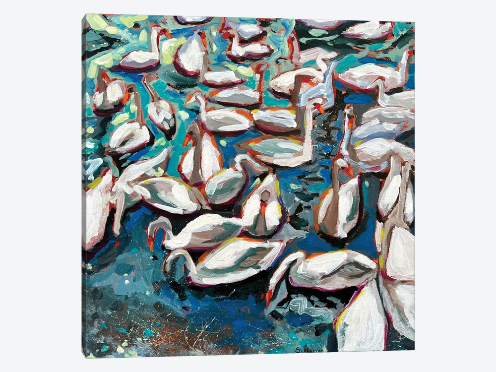 Swan Lake by Victoria Sukhasyan 1-piece Canvas Wall Art