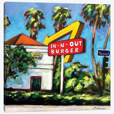 In-N-Out Burger Canvas Print #VSH125} by Victoria Sukhasyan Canvas Art