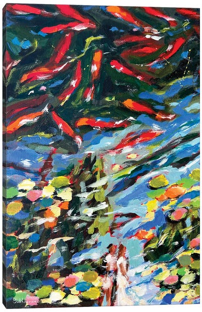 Pond Reflection Canvas Art Print - Victoria Sukhasyan