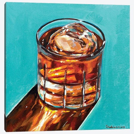 Still Life With Whiskey Canvas Print #VSH137} by Victoria Sukhasyan Canvas Print