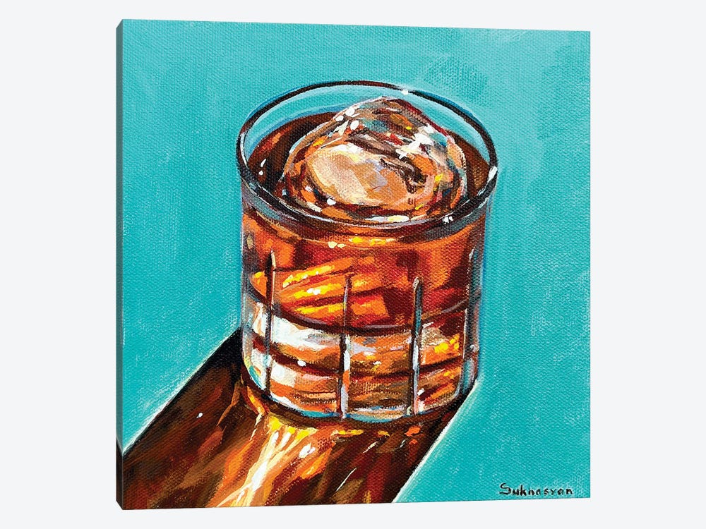 Still Life With Whiskey by Victoria Sukhasyan 1-piece Canvas Art