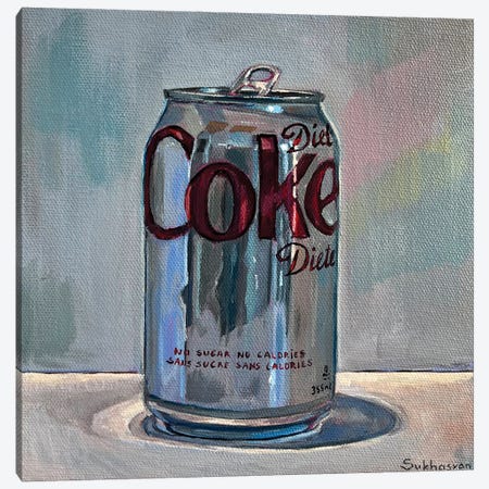 Still Life With Diet Coke Canvas Print #VSH138} by Victoria Sukhasyan Canvas Wall Art