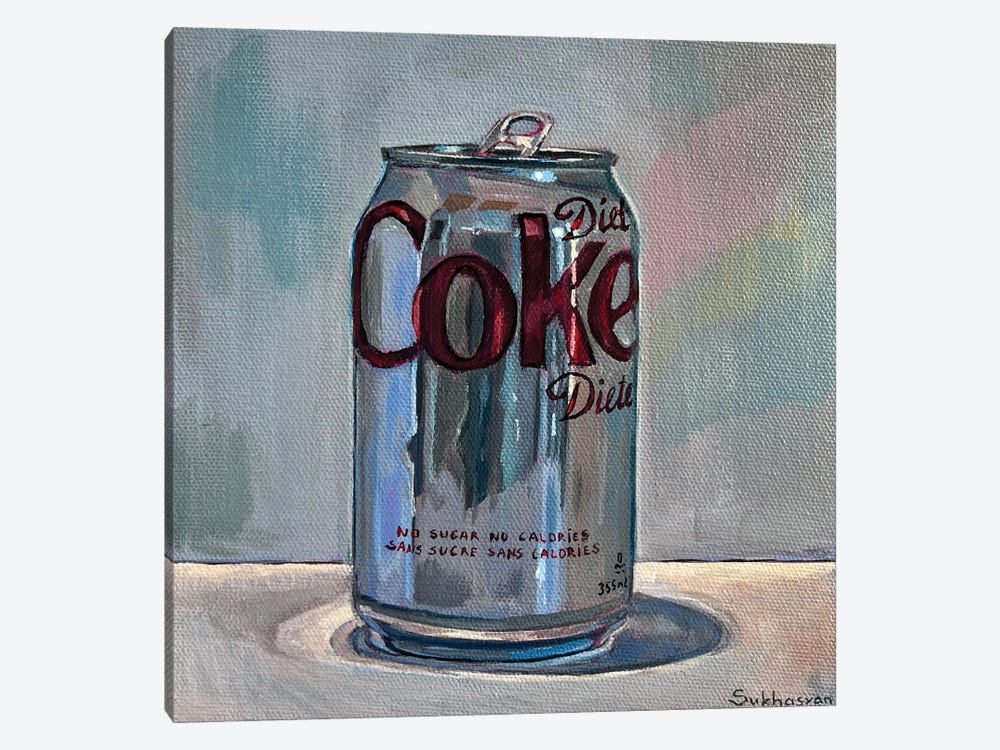 Still Life With Diet Coke by Victoria Sukhasyan 1-piece Canvas Art Print