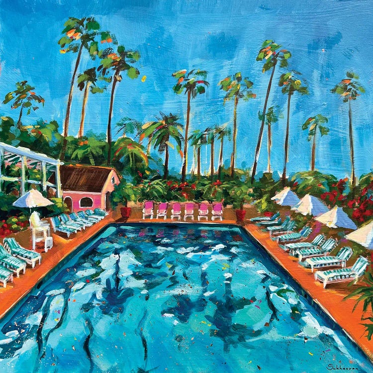 By The Pool California Scenery by Victoria Sukhasyan wall art