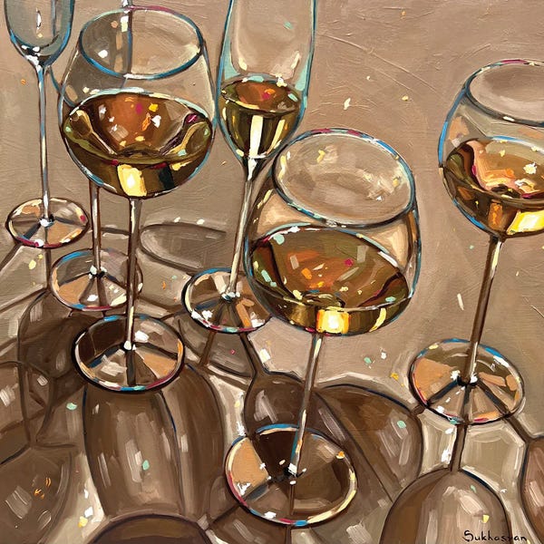 Kitchen: Still Life With Wine Glasses by Victoria Sukhasyan
