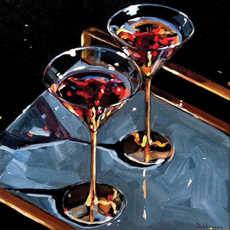 Still Life With Cocktails by Victoria Sukhasyan wall art