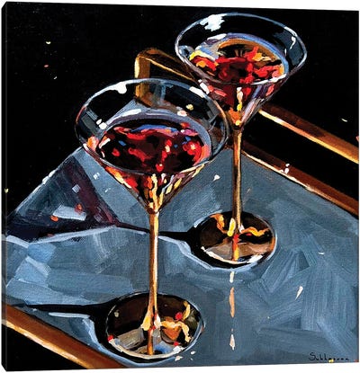 Still Life With Cocktails Canvas Art Print - Sophisticated Dad