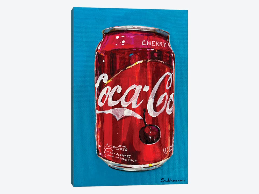 Still Life With Cherry Coke by Victoria Sukhasyan 1-piece Canvas Art Print