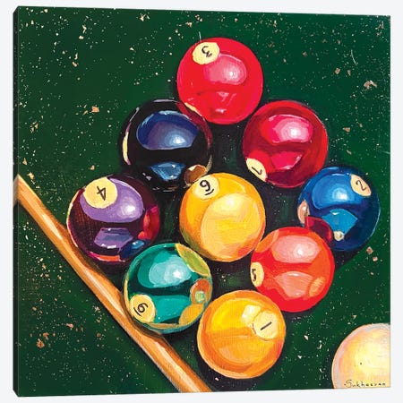 Still Life With Billiard Balls Canvas Print #VSH149} by Victoria Sukhasyan Canvas Print