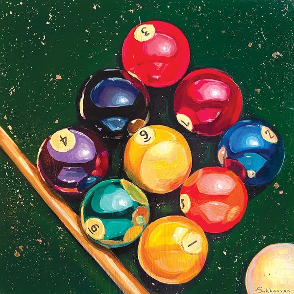 Still Life: Still Life With Billiard Balls by Victoria Sukhasyan