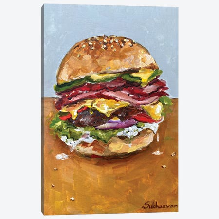 Still Life With Burger Canvas Print #VSH14} by Victoria Sukhasyan Canvas Art