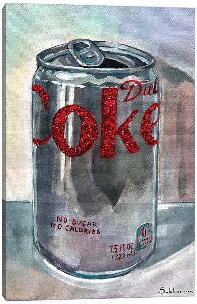 Still Life With Diet Coke II Canvas Art Print - Victoria Sukhasyan