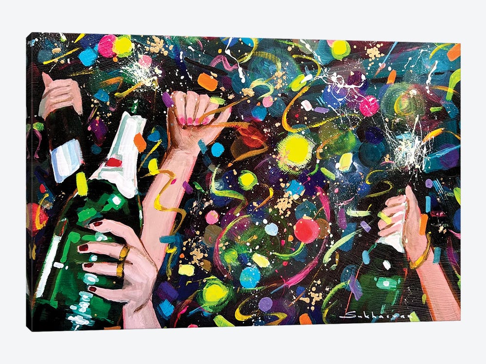 Party Night by Victoria Sukhasyan 1-piece Canvas Artwork