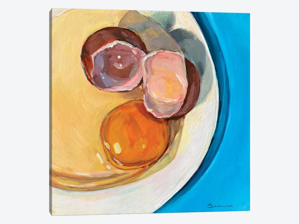 Still Life With The Cracked Egg by Victoria Sukhasyan 1-piece Canvas Wall Art