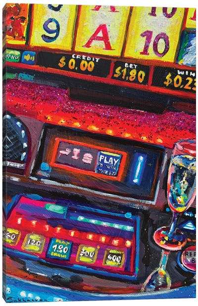 Las Vegas III Canvas Art Print - Gambling Art