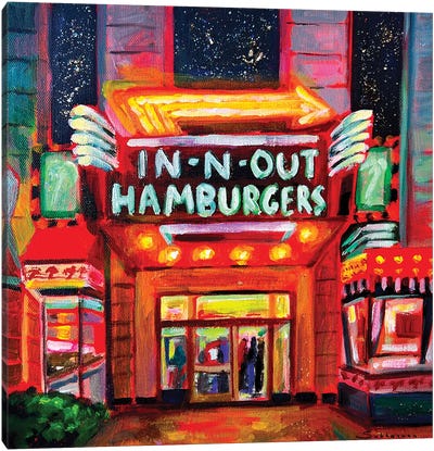 In-N-Out Burger. Las Vegas Canvas Art Print - Restaurant & Diner Art