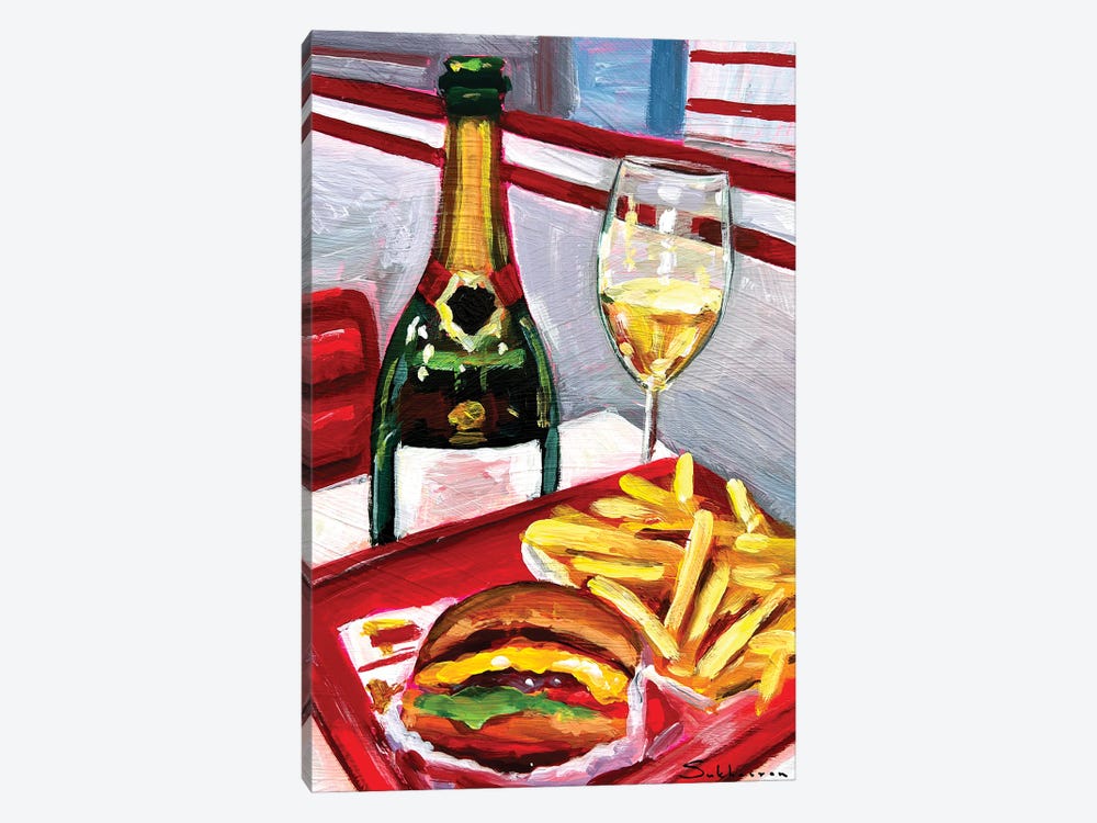 Still Life With in-N-Out And Champagne by Victoria Sukhasyan 1-piece Art Print