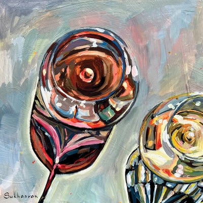 Still Life With Wine Glasses II by Victoria Sukhasyan art print