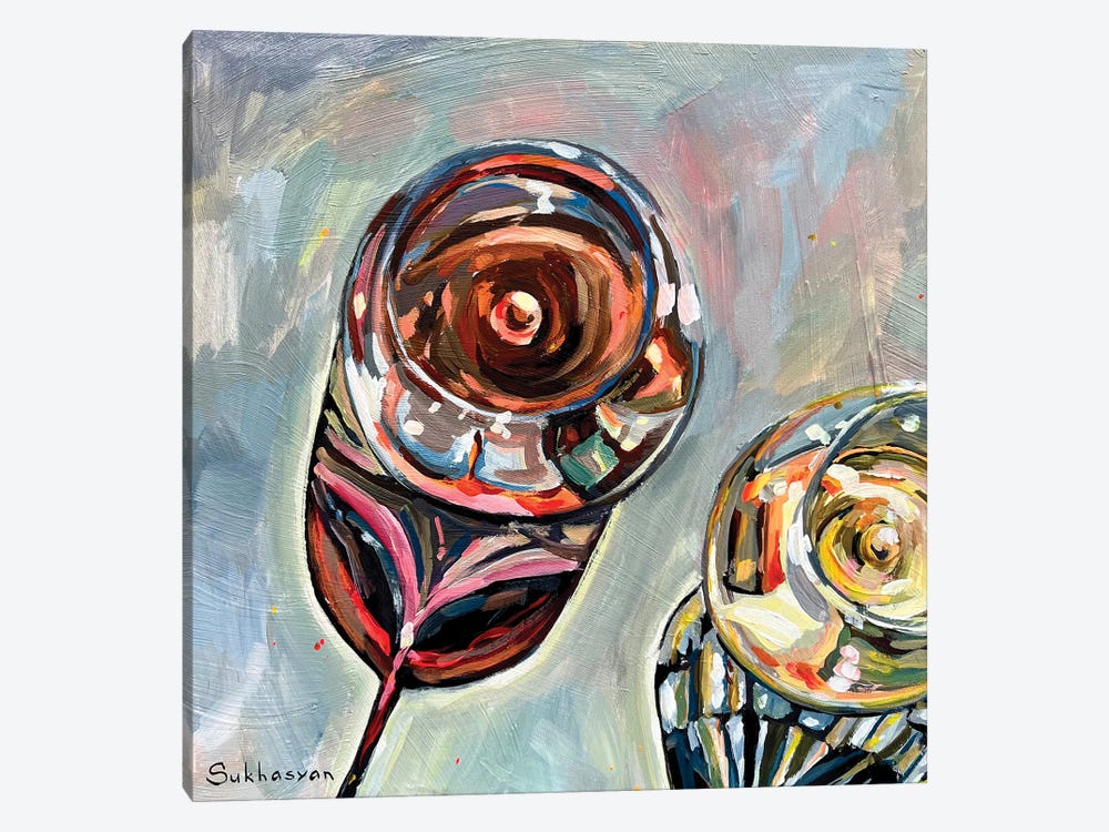 Still Life With Wine Glasses II by Victoria Sukhasyan 1-piece Canvas Art Print