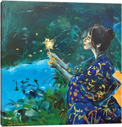 By The Water Canvas Art Print - Geisha