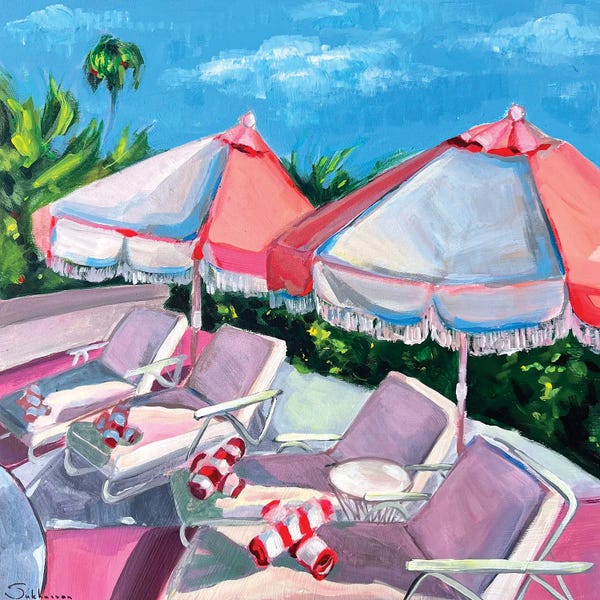 Umbrellas: By the Pool by Victoria Sukhasyan