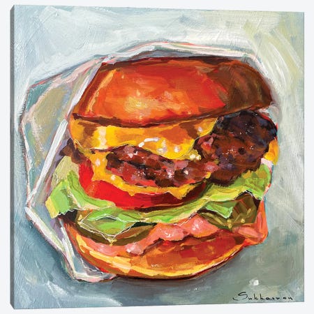 Still Life With Burger II Canvas Print #VSH198} by Victoria Sukhasyan Canvas Art