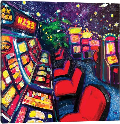 Las Vegas. Casino Interior Canvas Art Print - Gambling Art