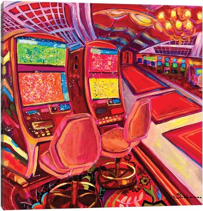 Las Vegas. Wynn Casino Interior Canvas Art Print - Gambling Art