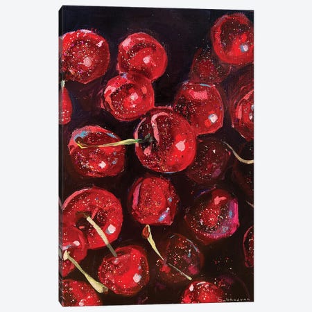 Glitter Cherries Canvas Print #VSH206} by Victoria Sukhasyan Canvas Print